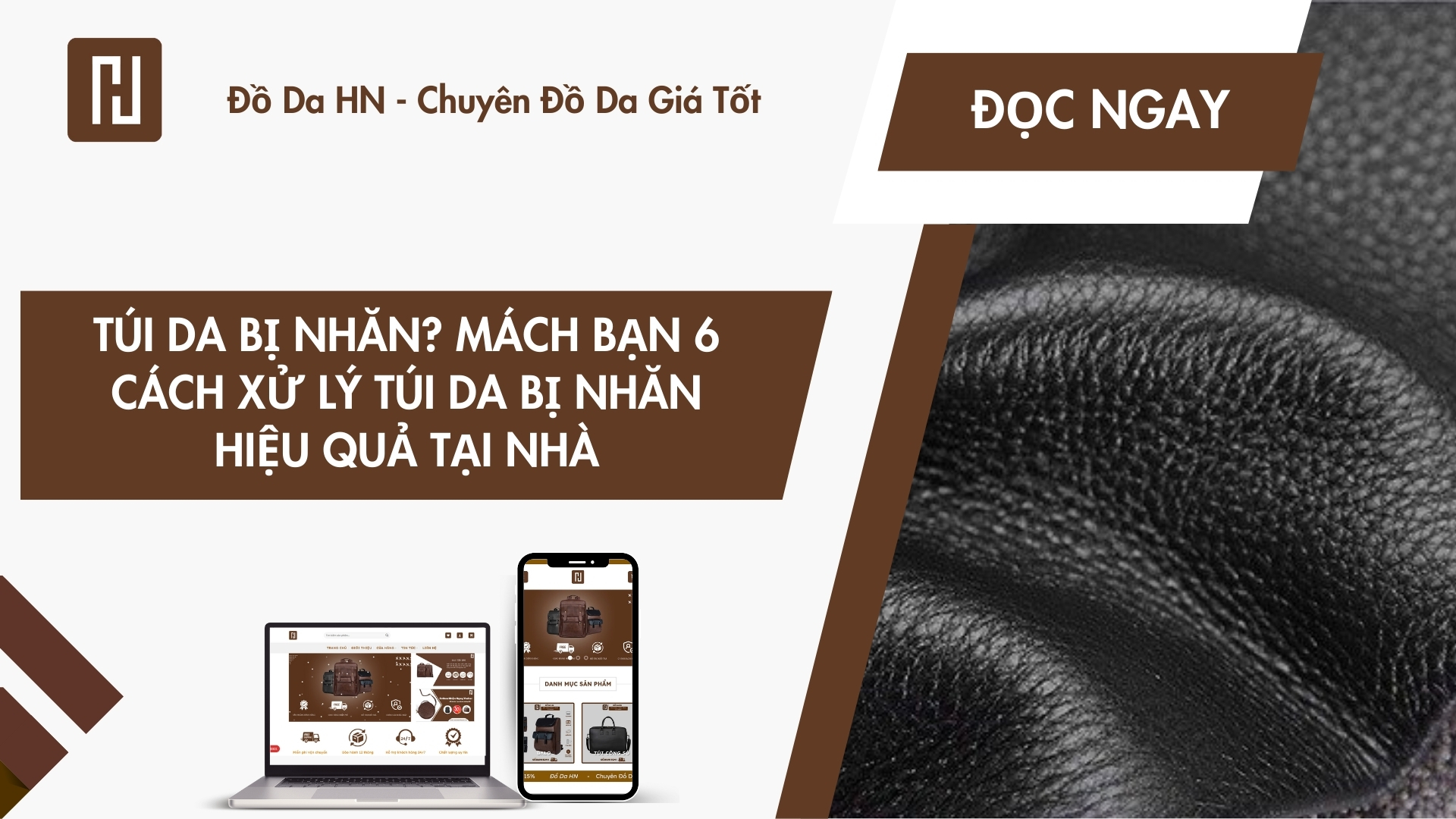 Túi da bị nhăn